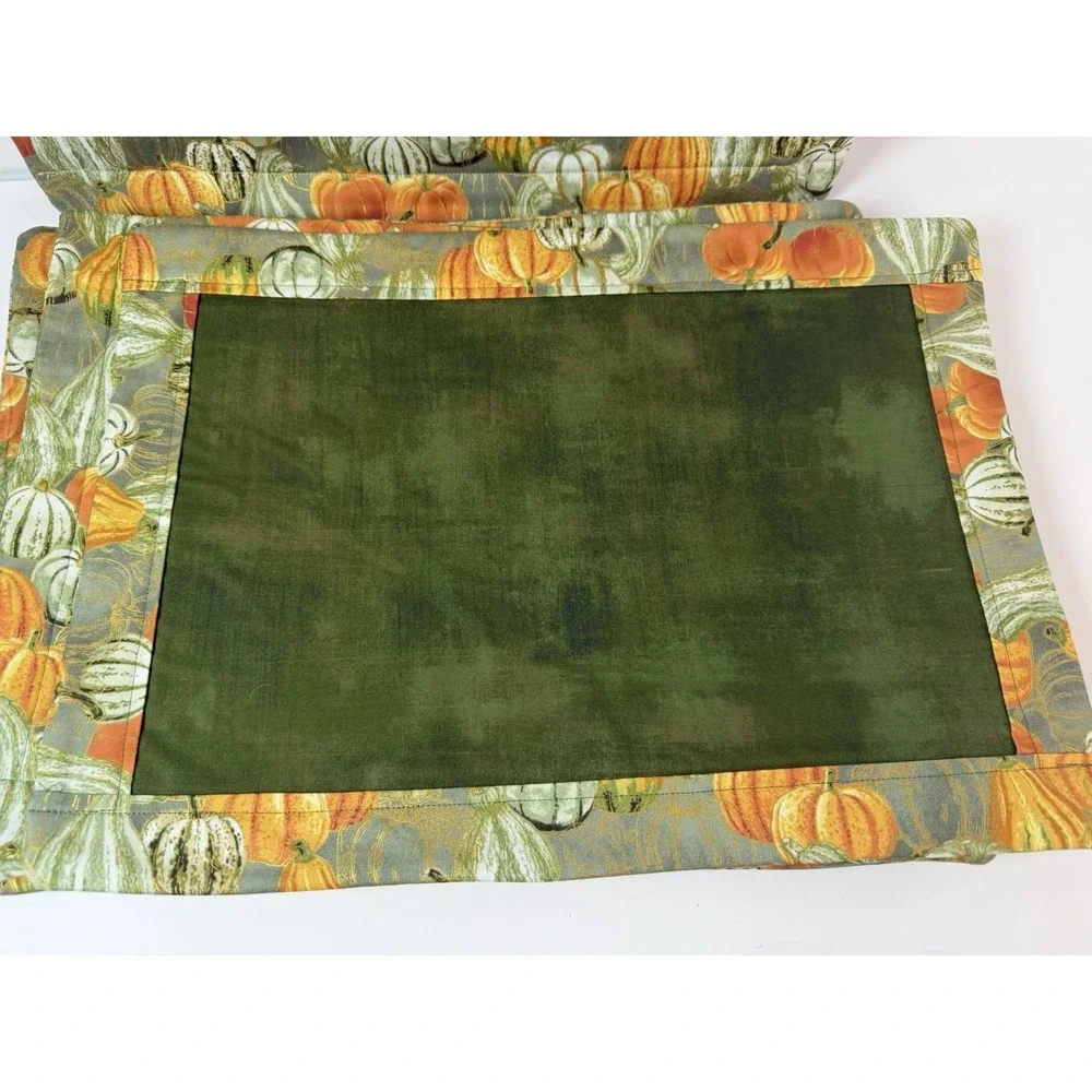Handmade Placemats Thanksgiving Fall Pumpkin Autumn Harvest Decor‎ Lot Of 8